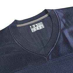 DEHANER Blank Navy Blue Football Jersey for Men