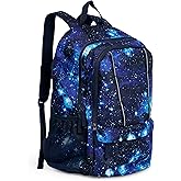 Lands' End Unisex Kids Large ClassMate Lightweight Durable Elementary School Backpack, Pro Star Navy