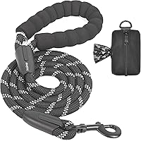 iYoShop 5 FT Strong Dog Leash with Zipper Pouch, Comfortable Padded Handle and Highly Reflective Threads Dog Leashes for…