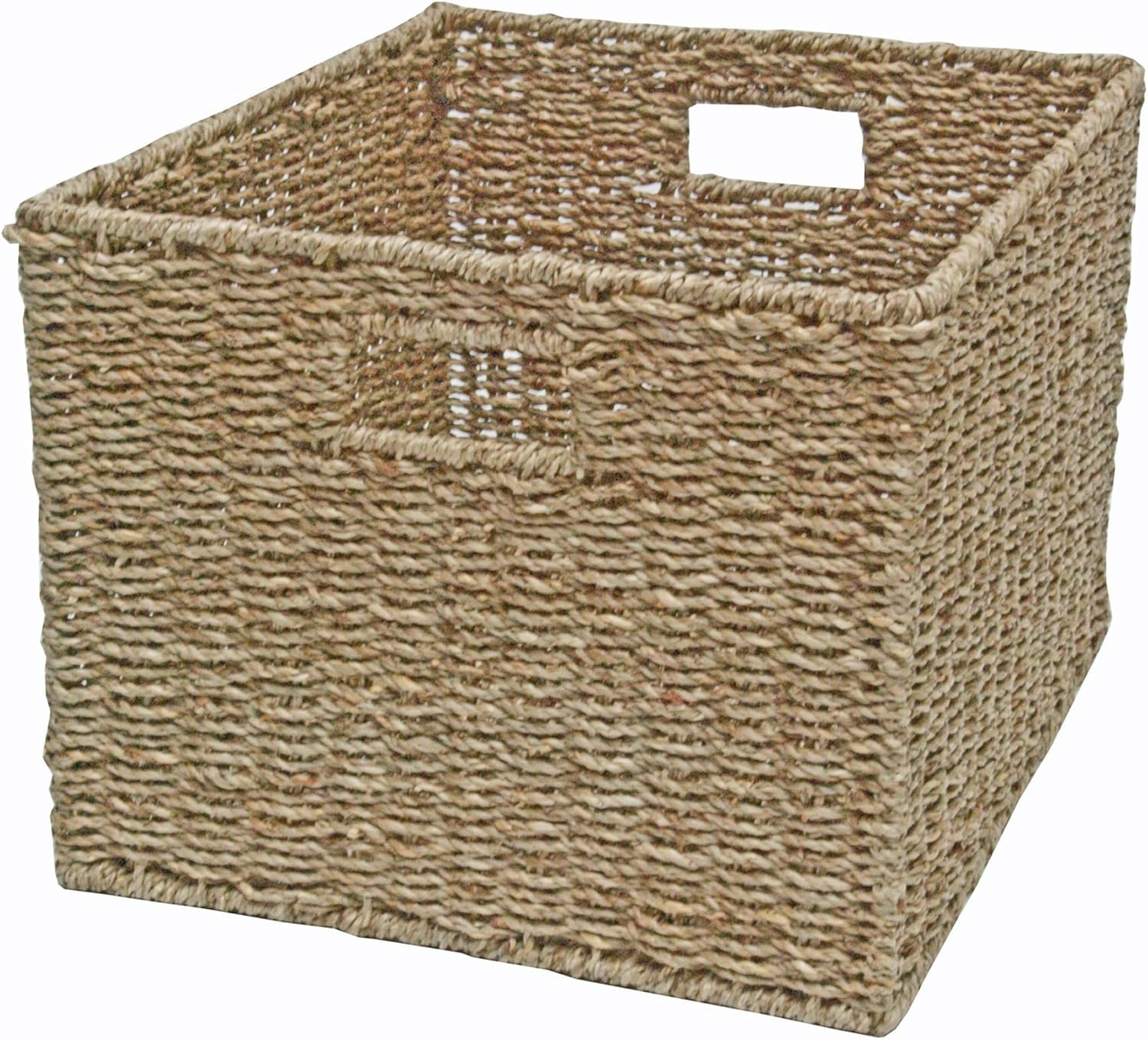 Casa Furnishings Seagrass Wicker Storage Basket, Shelf Drawer
