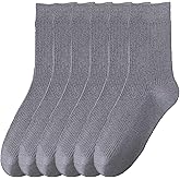 ECOFEET Men’s Cotton Crew Socks 3 Pairs, Breathable Ribbed Dress Socks, Moisture-Wicking Comfortable Everyday Wear