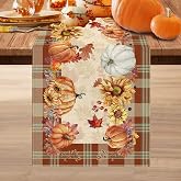 pinata Fall Table Runner 72, Orange Fall Runner for Table, Kitchen, Dining | Autumn Runners for Tables, Autumn Pumpkin Decorations for Home, Kitchen, Dining