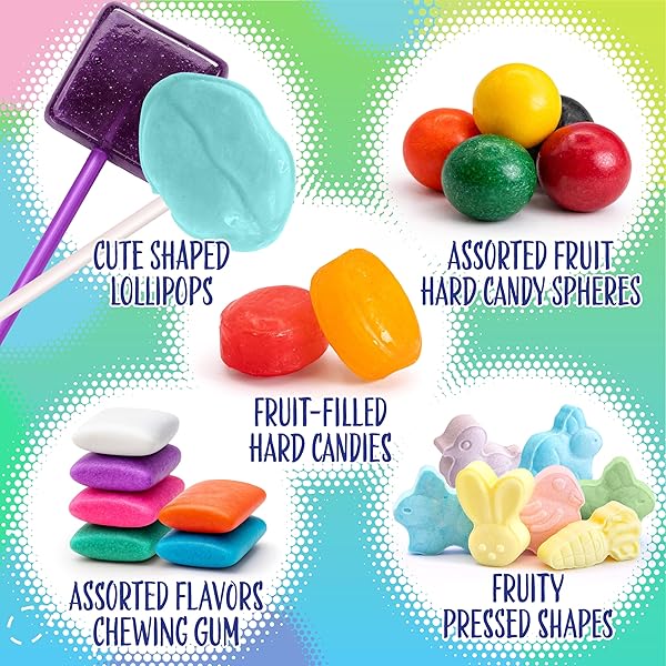 EASTER CANDY MIX | 2-POUND BAG | EASTER EGGS FILLERS | LOLLIPOPS, CHEWING GUM, HARD CANDY, DUCKS, CHICKS AND BUNNIES FOR BUFFETS & GIFT BASKETS | ASSORTED CANDY VARIETY PACK