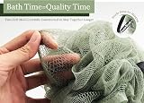 myHomeBody 70g Loofah Sponge 3 Pack Graphite Gray Sage Green Exfoliating Bath view 3