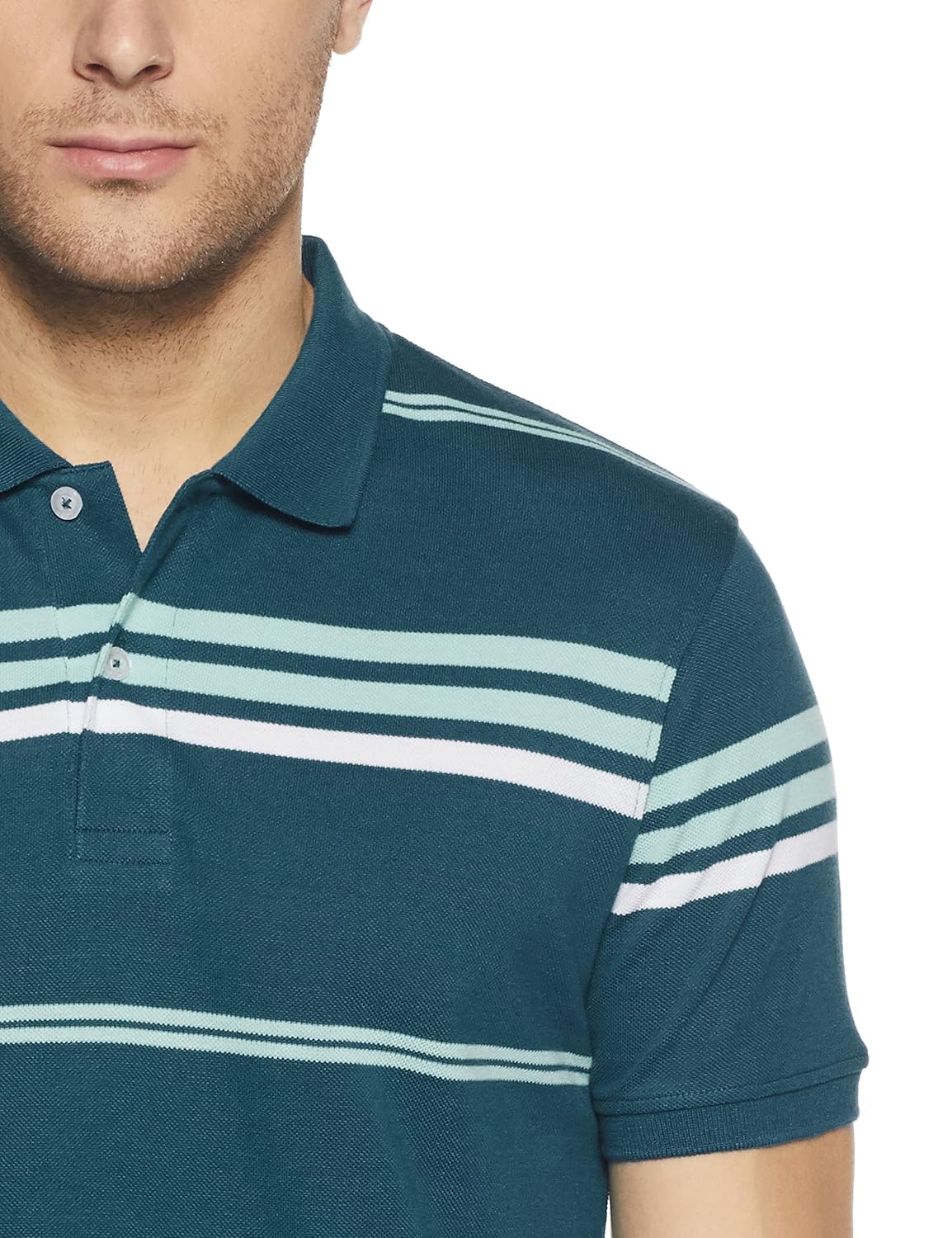 get in men's striped regular fit polo