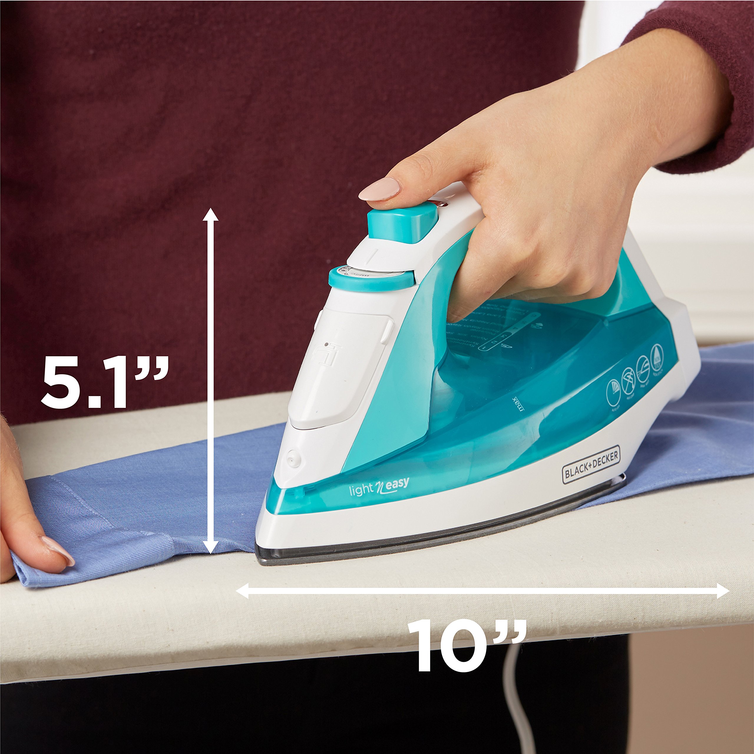 BLACK+DECKER Light 'N Easy Compact Steam Iron, IR1010