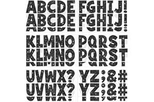 STICEARD 128 Pcs Letter Stickers Glitter Large Bulletin Board Letters Alphabet Stickers Vinyl Self-Adhesive Sticker Letters for Poster Board Display Crafts Mailbox Window Door Classroom Decor (Black, 2.5 Inch)