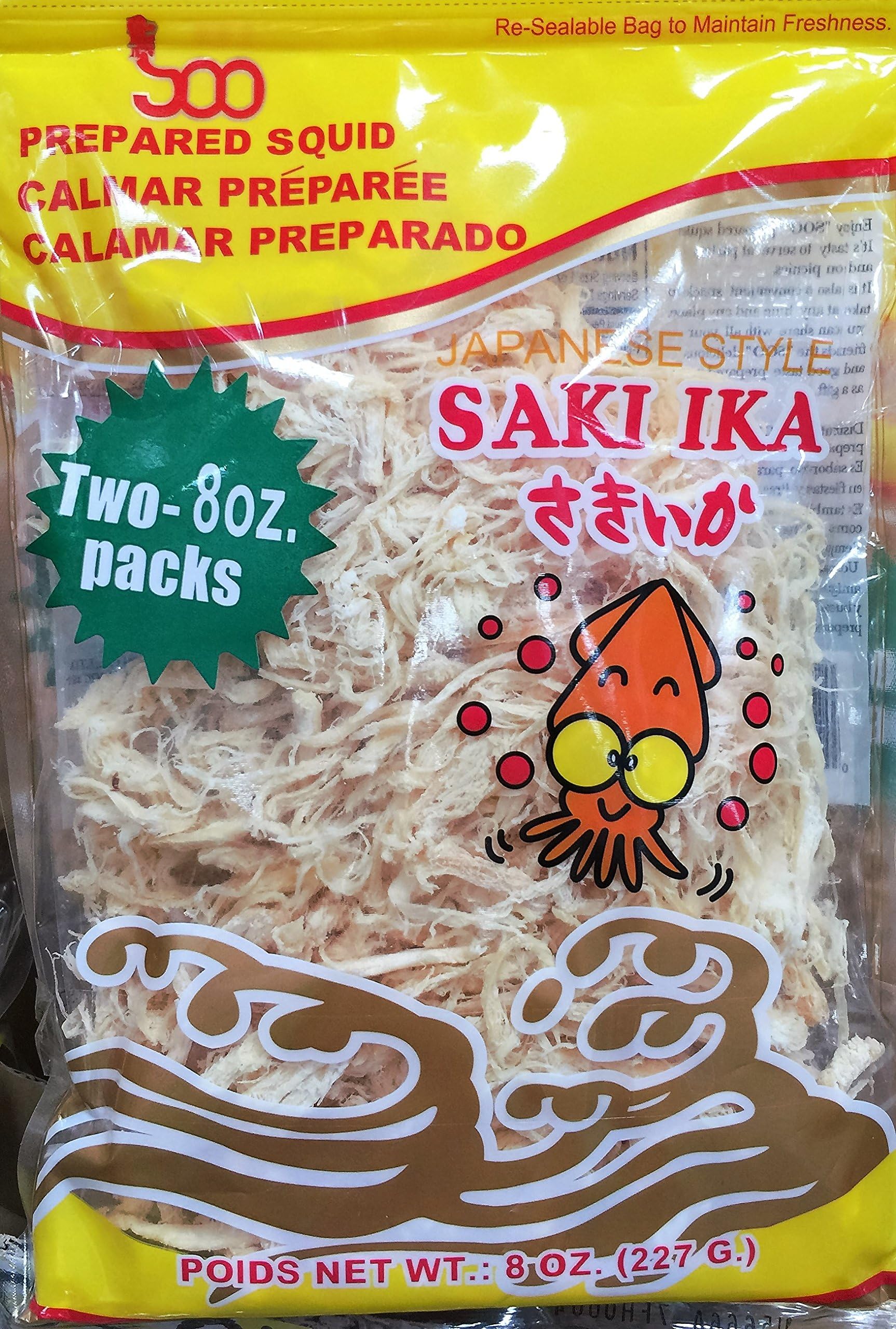 8oz Soo Saki Ika Prepared Squid, Dried (Pack of 2)