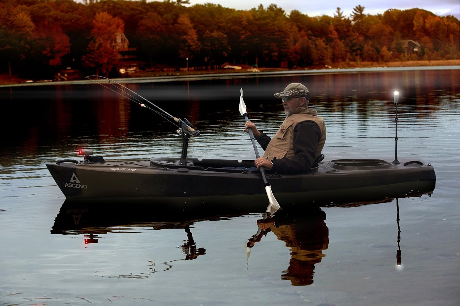 attwood 14192-7 Water-Resistant Deck Mount LED Navigation Light Kit, Marine Gray Finish