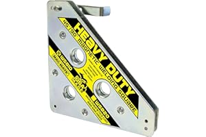 MAG-MATE WS810 Industrial-Grade Magnetic Welding Square, Durable Magnets with Release Handle, 45° and 90° Angles, Large Finger Hole, 160 lbs. Holding Capacity