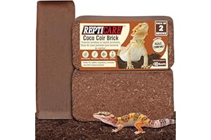 Gro-Med ReptiCare Coconut Coir Brick 1.4 lb Compressed 2-Pack - Expands to 20 Quarts, Ideal Bedding for Ball Pythons, Bearded Dragons, Lizards, Tortoises, Hermit Crabs, Bioactive Terrariums