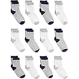 Simple Joys by Carter's Unisex Toddlers and Babies' Crew Socks, 12 Pairs