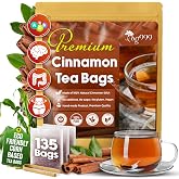 TOG999 Ceylon Cinnamon Tea Bags, Cinnamon Herbal Tea, Caffeine-Free, 135 Ct | Ceylon Cinnamon Tea, Hot Cinnamon Tea, Cinnamon Spice Tea, Gluten-Free, Vegan, Herbal Infusion, Hot or Iced, Easy Brew