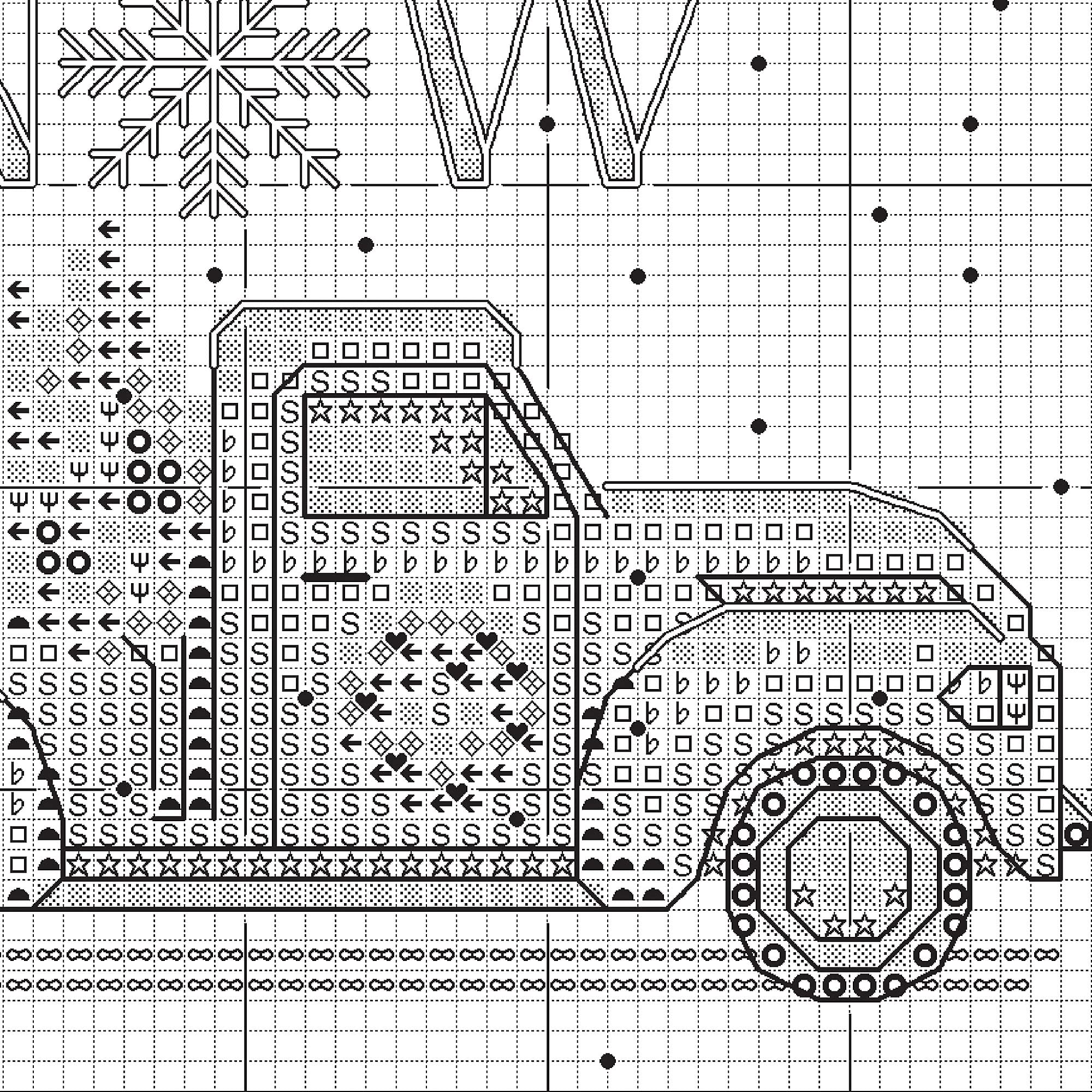 Dimensions 72-09005 Holiday Family Truck Christmas Counted Cross Stitch Kit for Beginners, 6