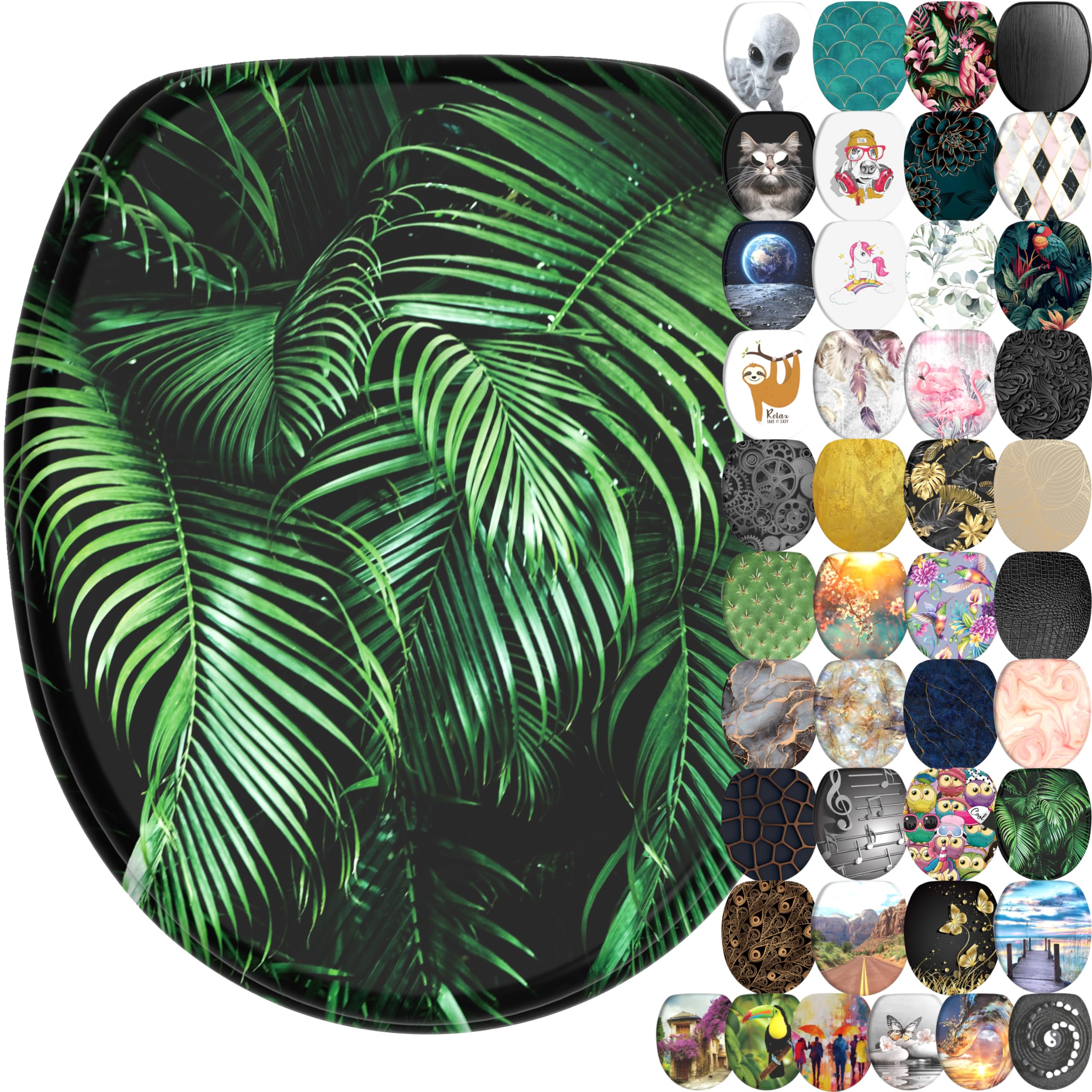 Sanilo Soft Close Toilet Seat, Wide Choice of New Toilet Seats, Stable Hinges, Easy to Mount (Palmdream)