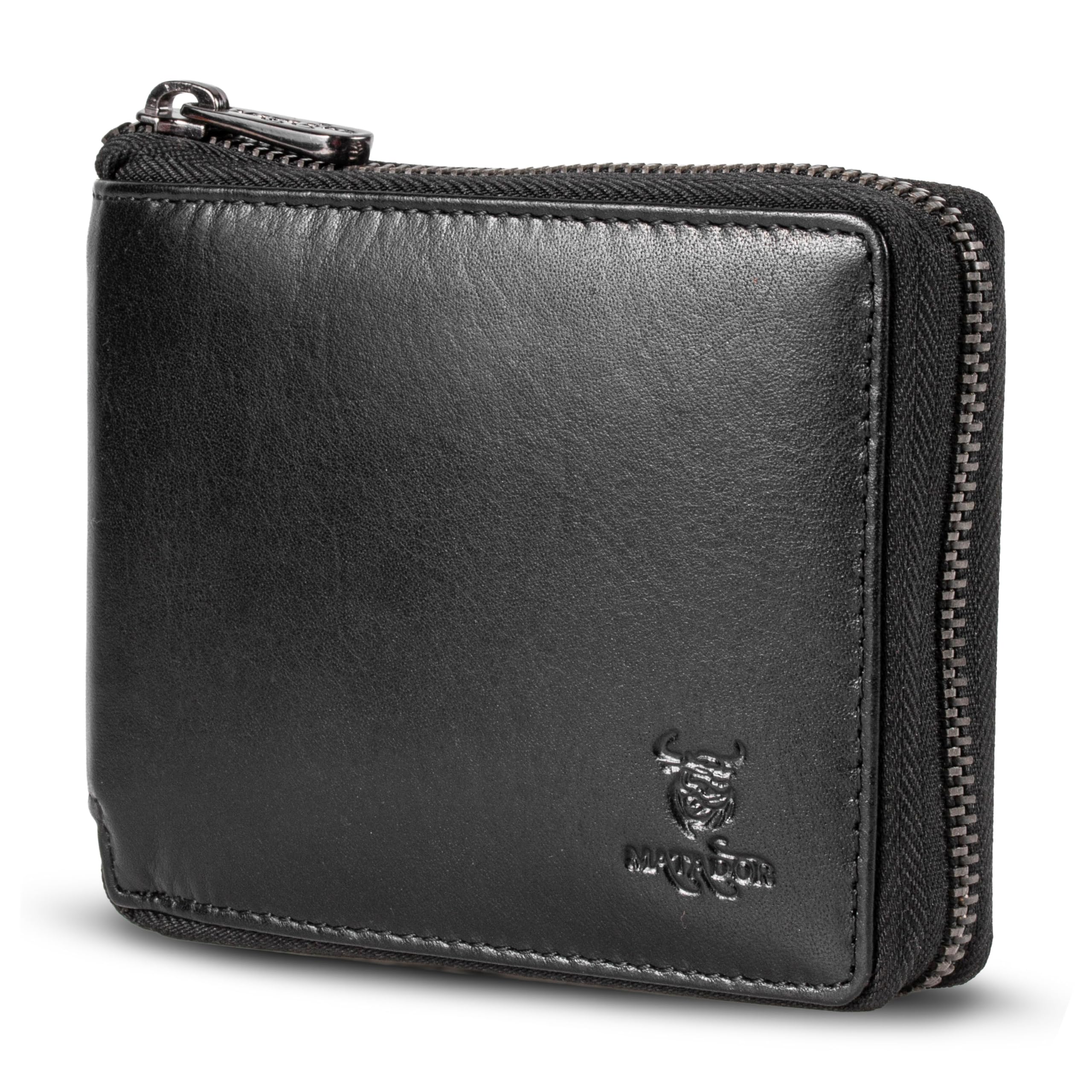 Matador Wallet 6404/A YKK Zip Landscape Format, black, 12.5 x 10 x 3 CM, rfid wallet