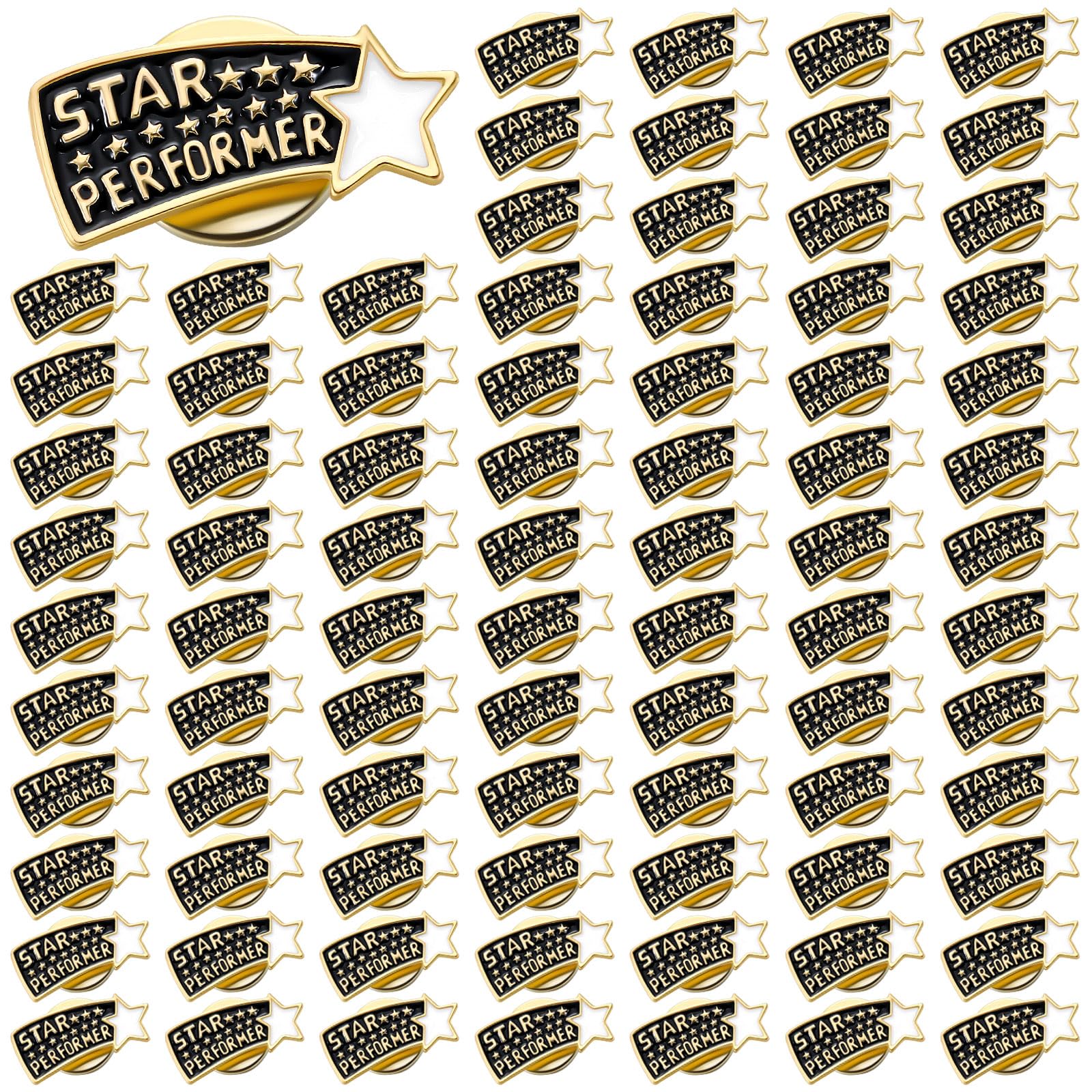 Photo 1 of Tondiamo 120 Awards Gifts Star Performer Lapel Pins Employee of The Month Recognition Volunteer Star Pins Employee Volunteer Administrator Reward