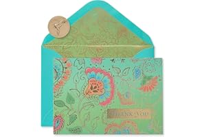 Papyrus Thank You Cards with Envelopes, Floral (12-Count)