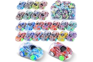 DERTE 45 Pieces Mini Pull Back Cars for Kids Racing Vehicles Toys Bulk with Storage Box Party Favor Supplies Classroom Prizes Treasure Box Toy Easter Fillers for Boys Girls Toddlers