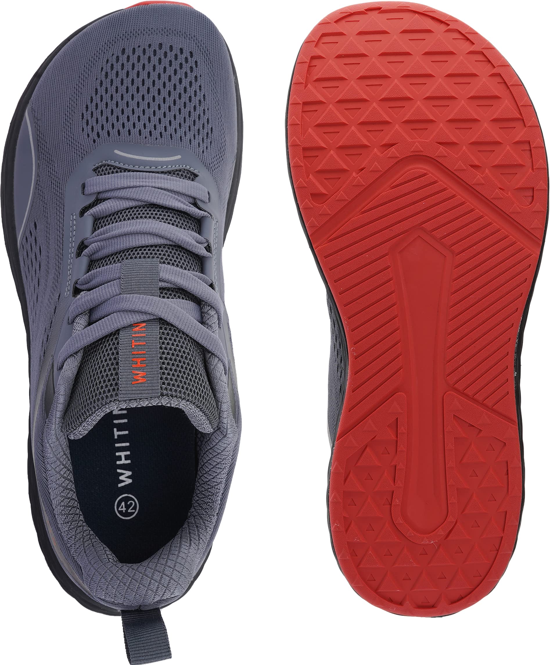 WHITIN Men's Zero Drop Running Shoes + Wide Toe Box