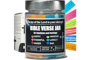 CODINOO Bible Verse Jar,Read Me When Emotion Jars,Christian Gifts For Women Men Mom Dad,Daughter Son,Religious gifts,Birthday Gifts,Scripture Prayer Hope Jar,Baptisms,Bible Stuf,Bible Study Supplies