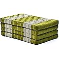 Leewadee Trifold Mattress Standard – Comfortable Thai Massage Pad, Foldable Floor Mattress Filled with Kapok, Perfect to Use as a Sleeping Mat 79 x 28 inches, Green