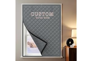 Yotache Custom Thermal Insulation Curtain - Draft Stopper for Windows with Four Sides Seal, Easy No-Tool Installation, Reusab