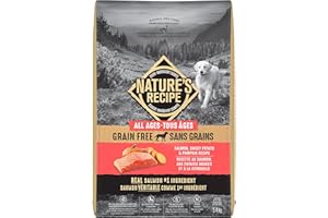 Nature's Recipe Grain Free Natural Dog Food Salmon, Sweet Potato & Pumpkin Recipe 5.4 kg (Pack of 1)