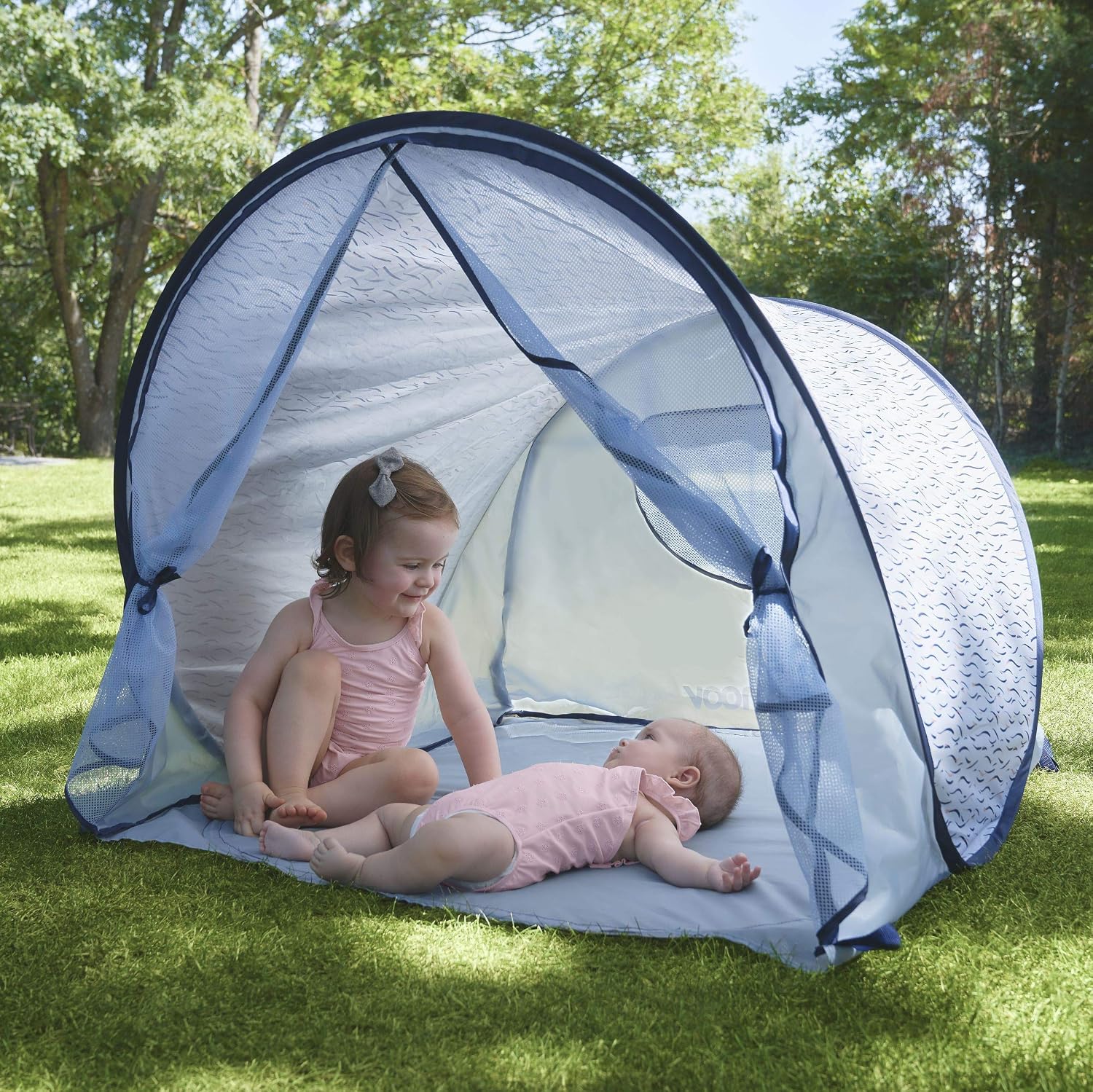 Babymoov Baby Tent with Anti UV Sun Protection UPF 50+, Blue Waves - Image 3