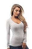 Hollywood Star Fashion Women's Long Sleeve V-Neck