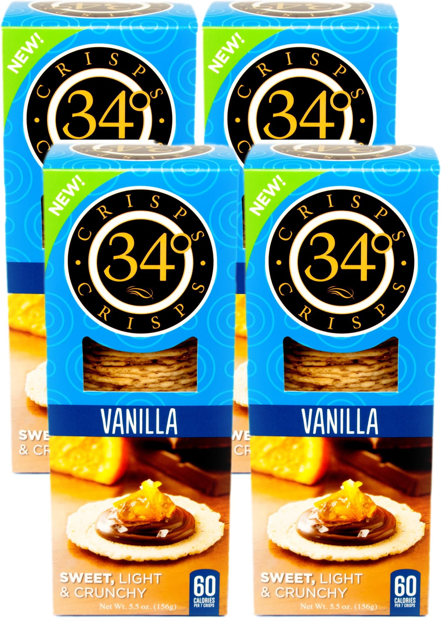 34 Degrees Vanilla Sweet Crisps, 5 Oz (Pack of 4)