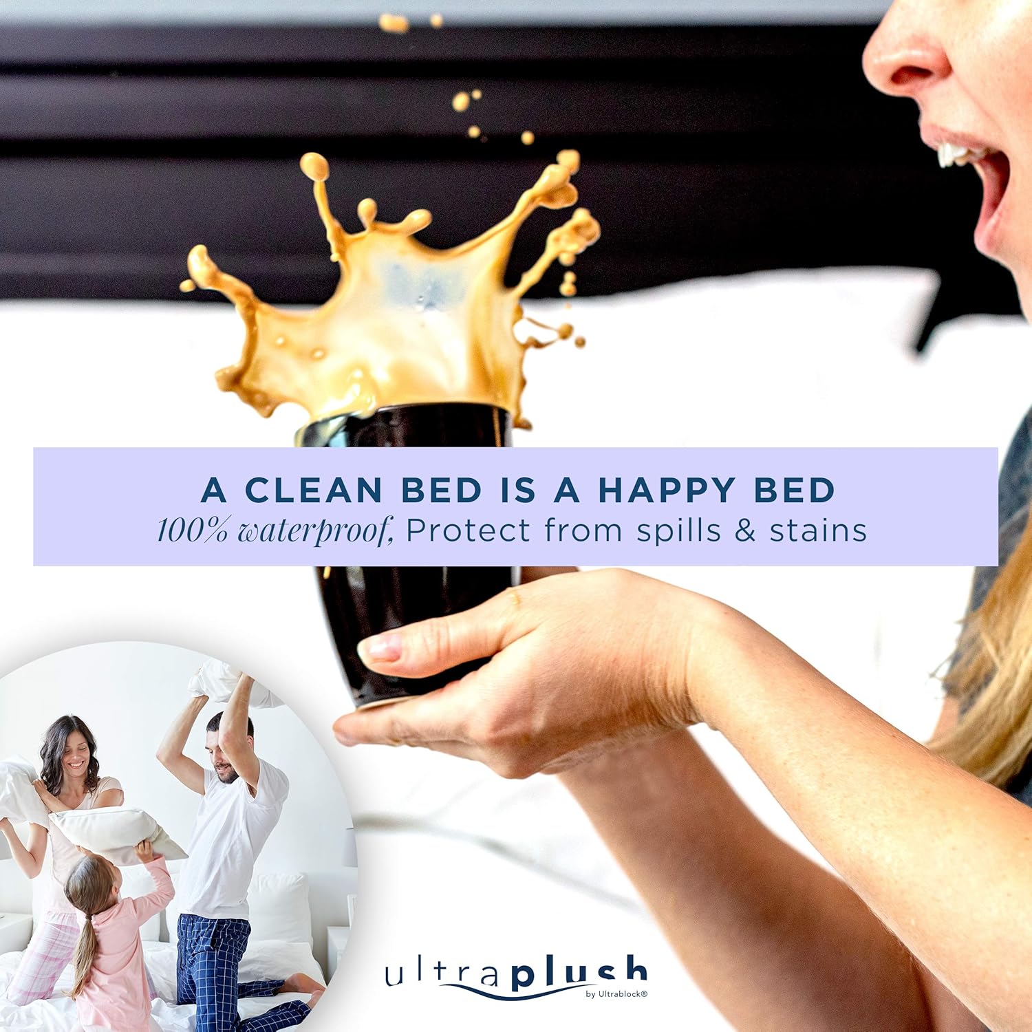 UltraPlush Premium Waterproof Pillow Protectors - Hypoallergenic and Bed Bug Proof Zippered Pillow Case - 2 Pack - Super Soft and Quiet (Standard Size 20 inches x 26 inches): Home & Kitchen