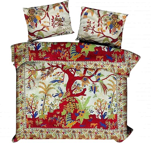 Amazon Com Marusthali Tie Dye Tree Of Life Comforter Psychedelic