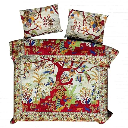 Amazon Com Marusthali Tie Dye Tree Of Life Comforter Psychedelic