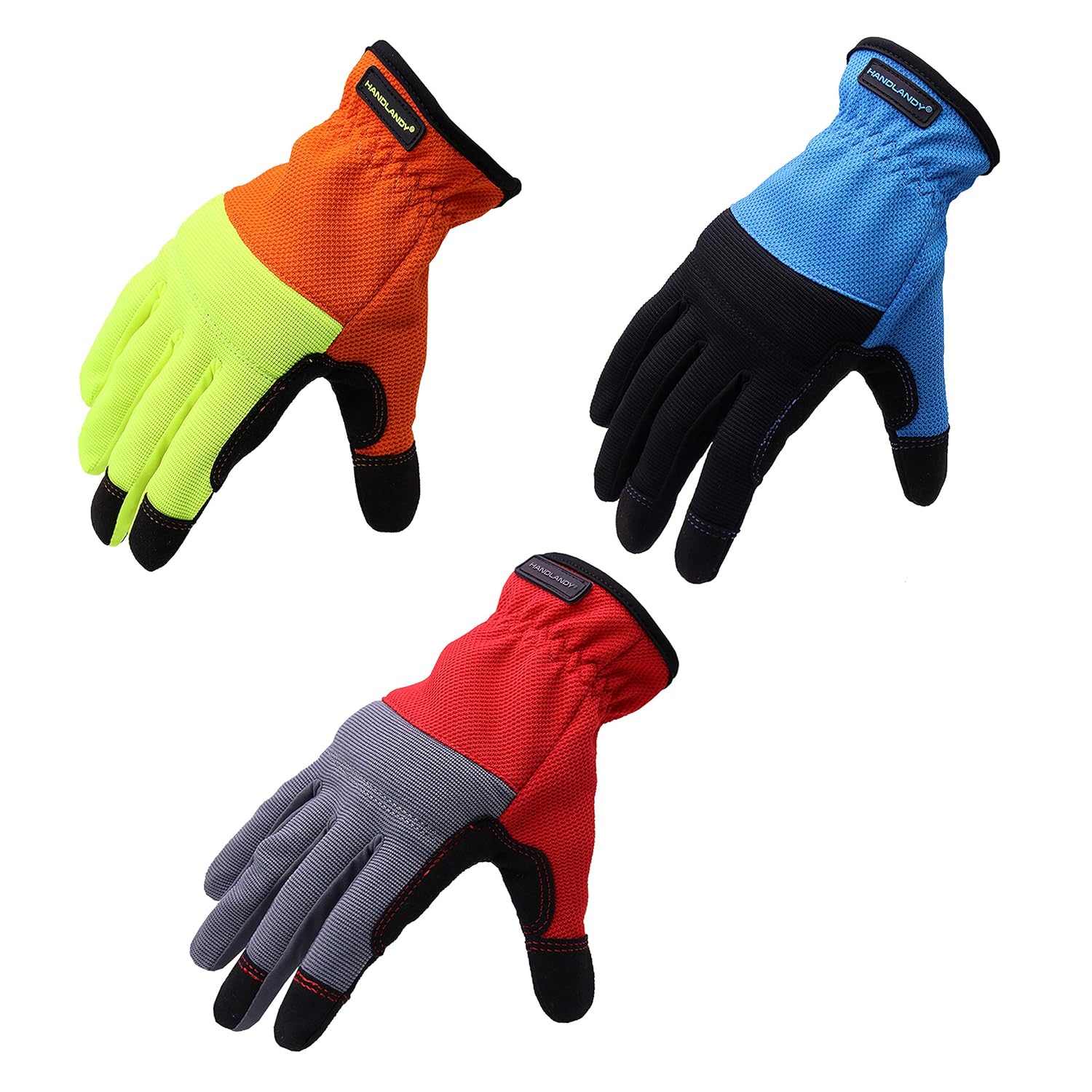 3 Pairs Ultralight Work Gloves, Men & Women MultiFunctional High