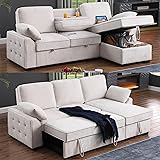 Eafurn Convertible Sectional Sofa Pull Out Couch