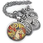 Saints Sergius and Bacchus Keychain, Necklace or Clip, Patron Saint Confirmation Gift