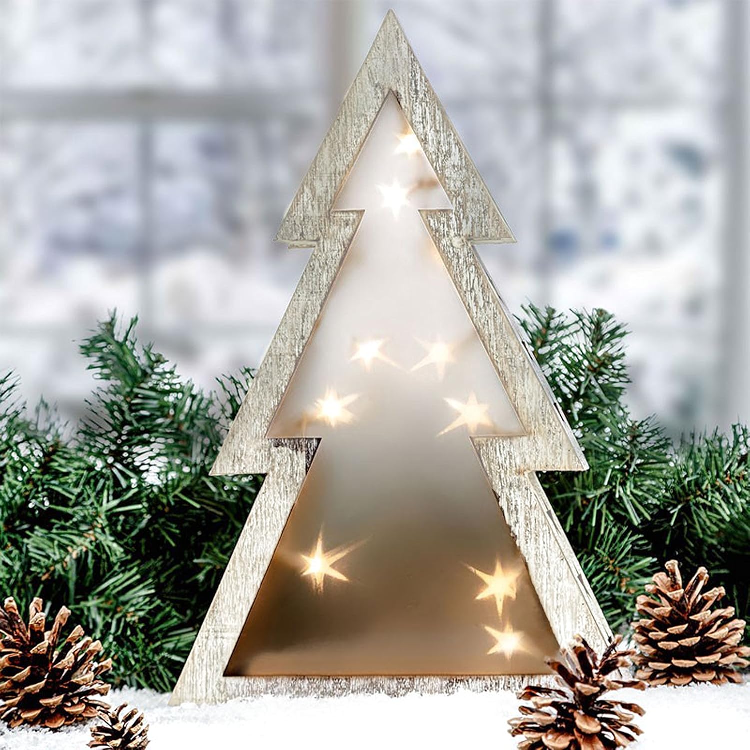LED Christmas Tree Star Xmas Light Effect Foil Integrated Lighting