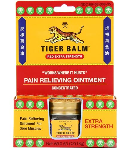 Amazon.com: Tiger Balm Pain Relieving Red Extra Strength, 18g