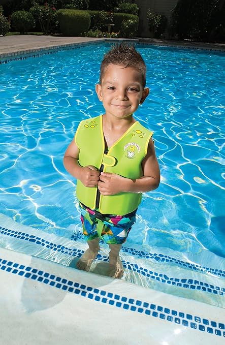 Amazon Com Poolmaster 50566 Learn To Swim Dino Kid S Swim Vest 1 3 Years Old Toys Games