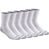 Dickies Men's Dri-Tech Mid-Crew Comfort Length Moisture Control Socks (6, 12 Pairs)