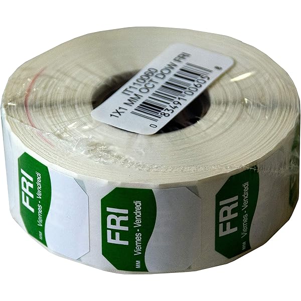 Amazon.com : Removable 1 Inch Day of The Week Labels - 1 Roll ...