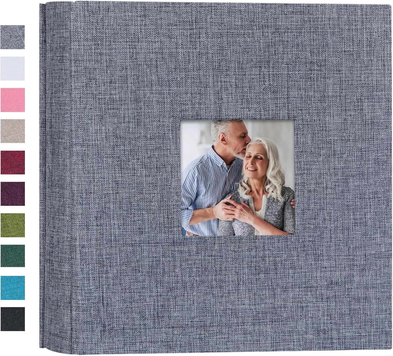 Photo Albums, Frames & Accessories - Mublalbum Small Photo Album 4x6 200 Photos Linen Cover Picture photo Book with 200 Horizontal Pockets for Wedding Family Anniversary Baby(Gray)