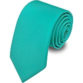 Branduce 63'' XL Tie Mens Extra Long Solid Woven Necktie for Men Big and Tall + Gift Box