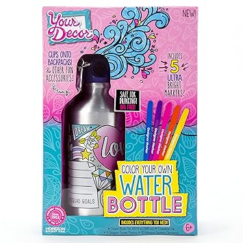 Your Decor Color Your Own Water Bottle Flask For School Kids Boys