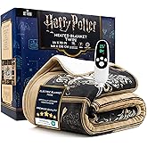 Harry Potter Gifts Heated Blanket Electric, Twin Size Luxurious Fleece Weighted Blanket, Fast Heating with 9 Heat Settings & Auto Shut-Off, 65x90in (Multi Harry Potter, Twin US)
