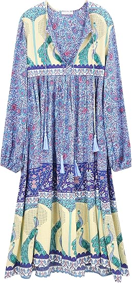 bohemian midi dresses uk