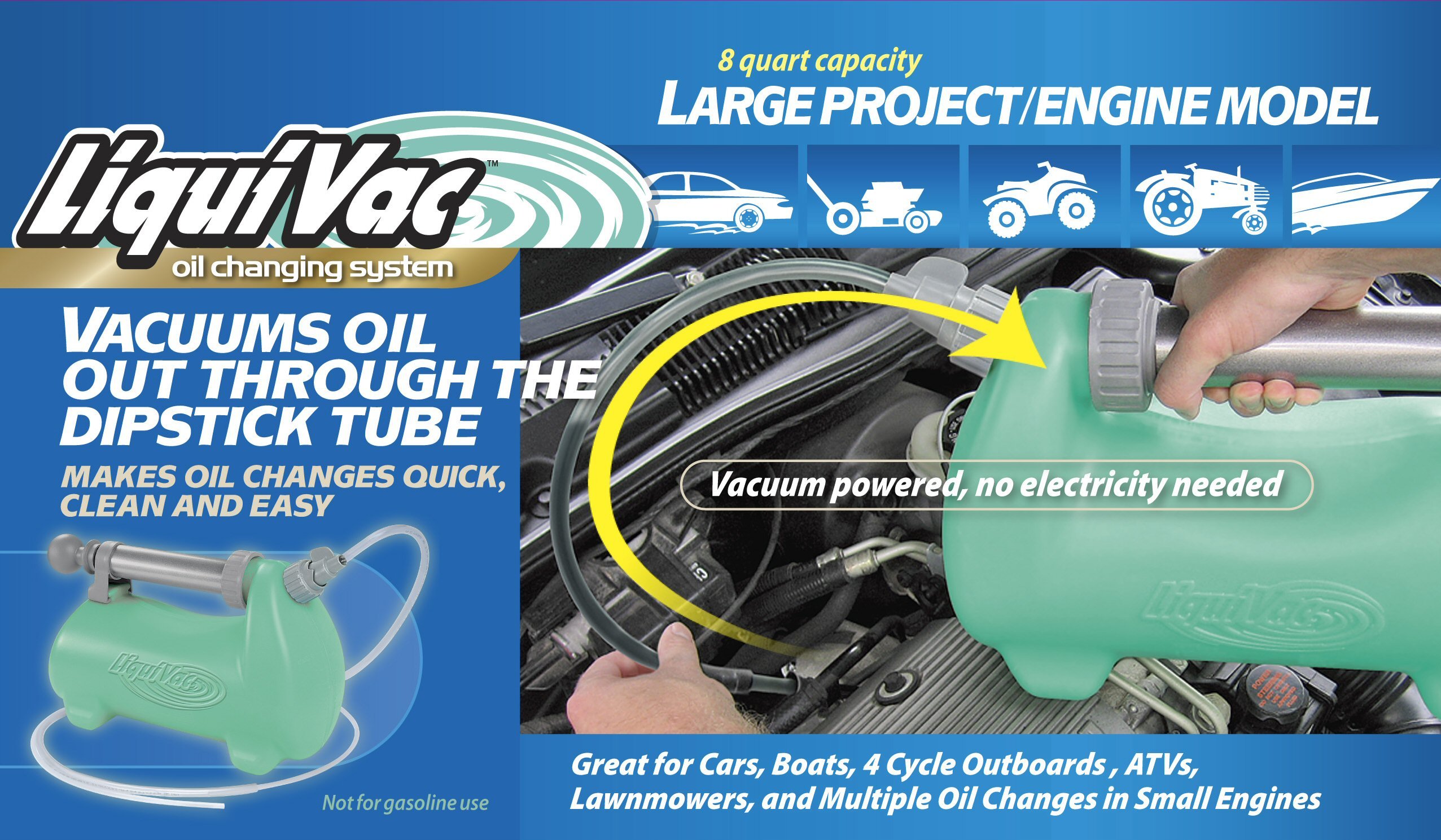 Air Power America 2000LV LiquiVac Oil Changing System for Large Engine