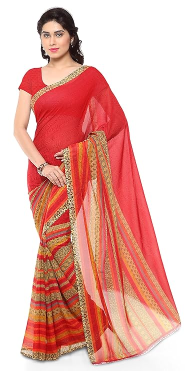 Georgette Saree with Blouse Piece (1164_1_Multicoloured_One size)