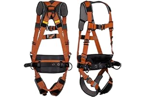 Malta Dynamics Warthog Comfort MAXX - Safety Harness for Construction – Fall Protection Equipment with Removable Belt and Lum